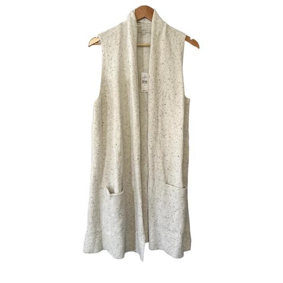 Loft Speckled Long Cozy Vest - Picture 2 of 8